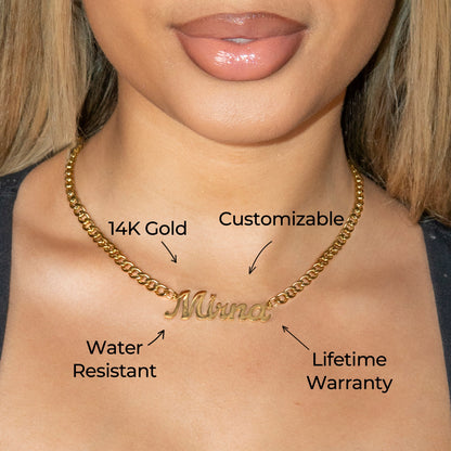 Women Jewelry - Gold Name Necklace | Style # N06