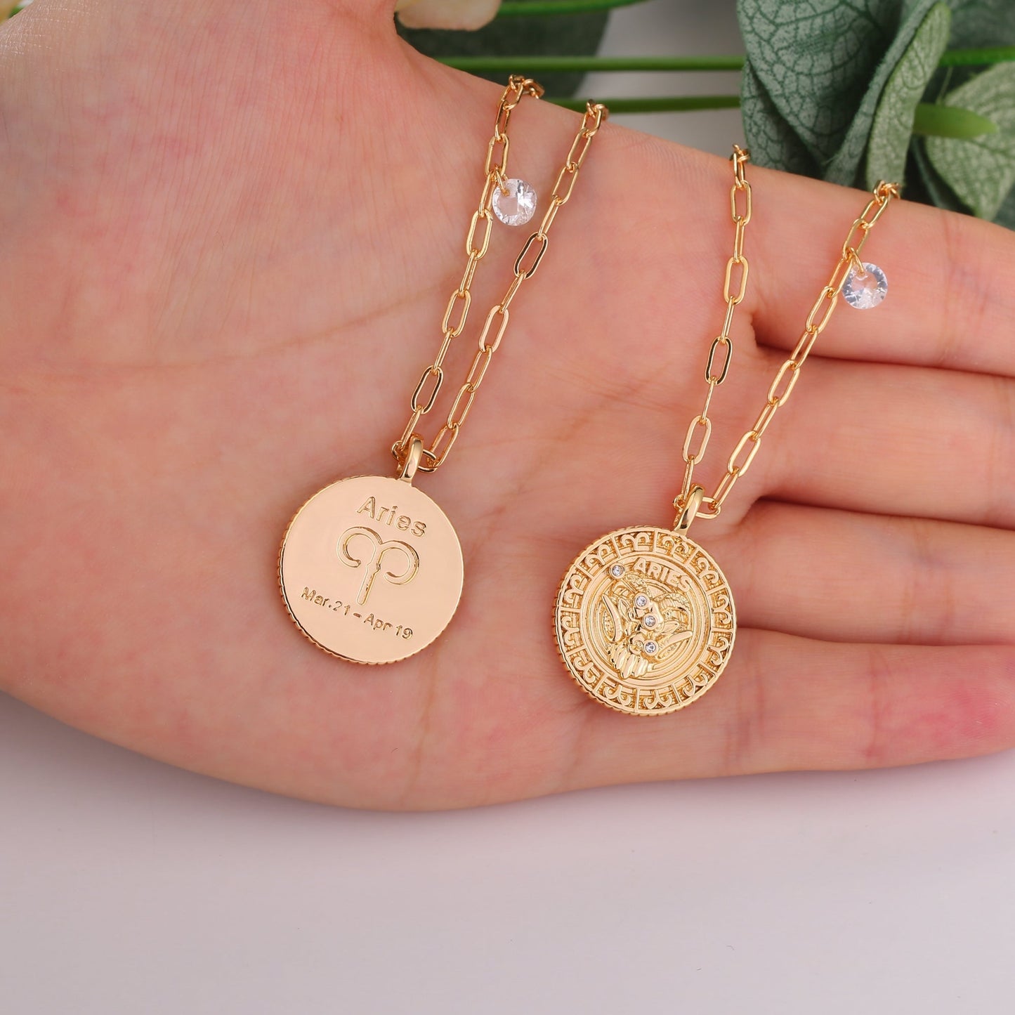 18K Gold Plated Zodiac Birth Coin