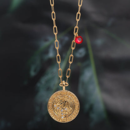 18K Gold Plated Zodiac Birth Coin