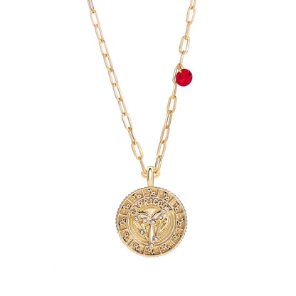 18K Gold Plated Zodiac Birth Coin
