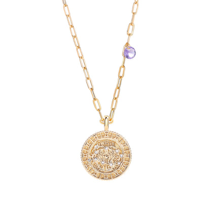 18K Gold Plated Zodiac Birth Coin