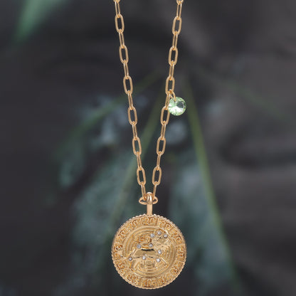 18K Gold Plated Zodiac Birth Coin