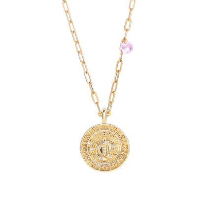 18K Gold Plated Zodiac Birth Coin