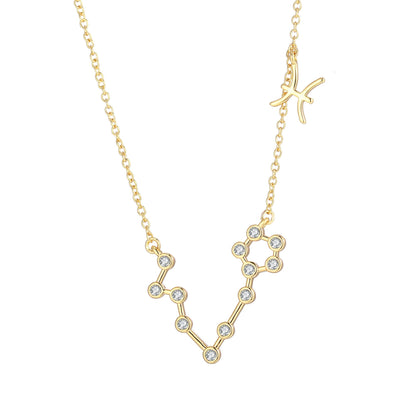 18K Gold Plated Zodiac Constellation Necklace