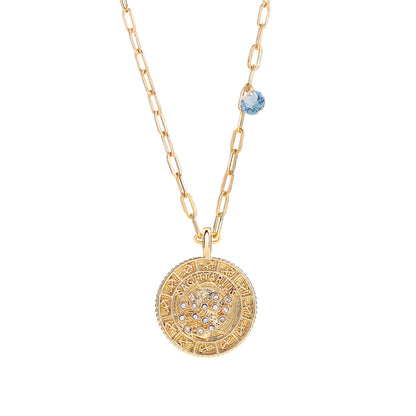 18K Gold Plated Zodiac Birth Coin