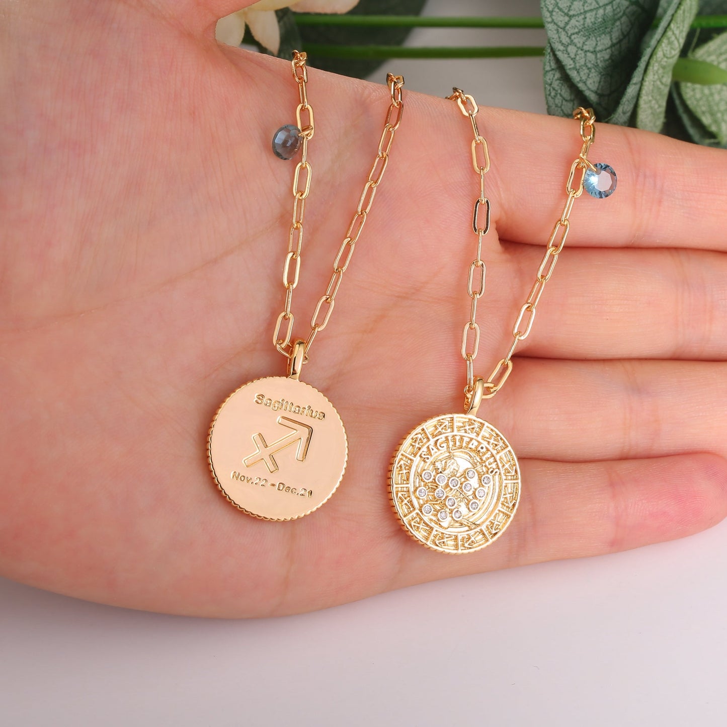 18K Gold Plated Zodiac Birth Coin