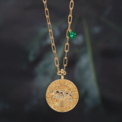 18K Gold Plated Zodiac Birth Coin