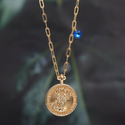 18K Gold Plated Zodiac Birth Coin