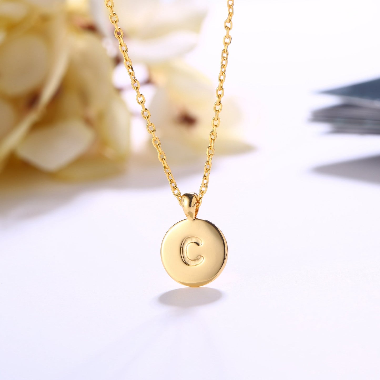 18K Gold Plated Monogram Necklace