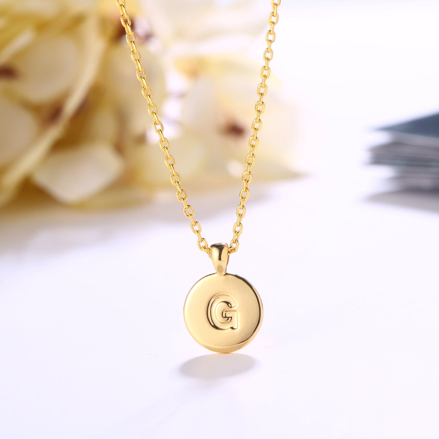 18K Gold Plated Monogram Necklace