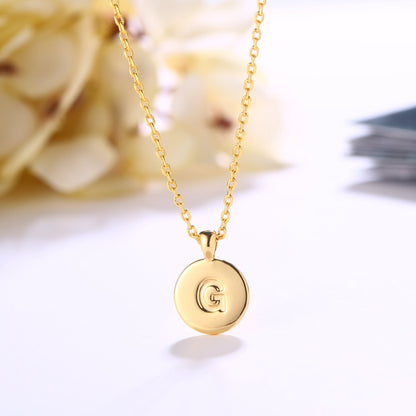 18K Gold Plated Monogram Necklace