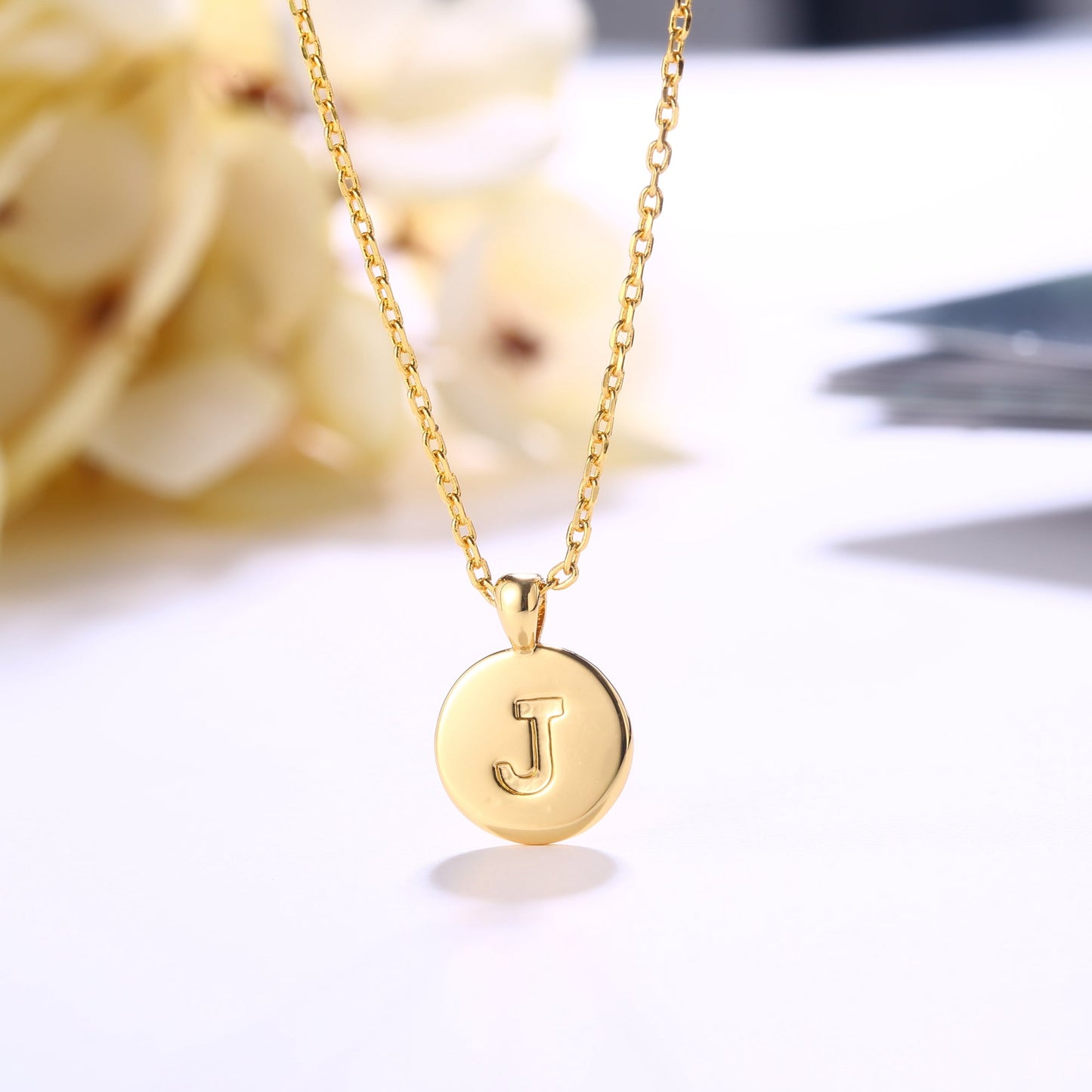 18K Gold Plated Monogram Necklace