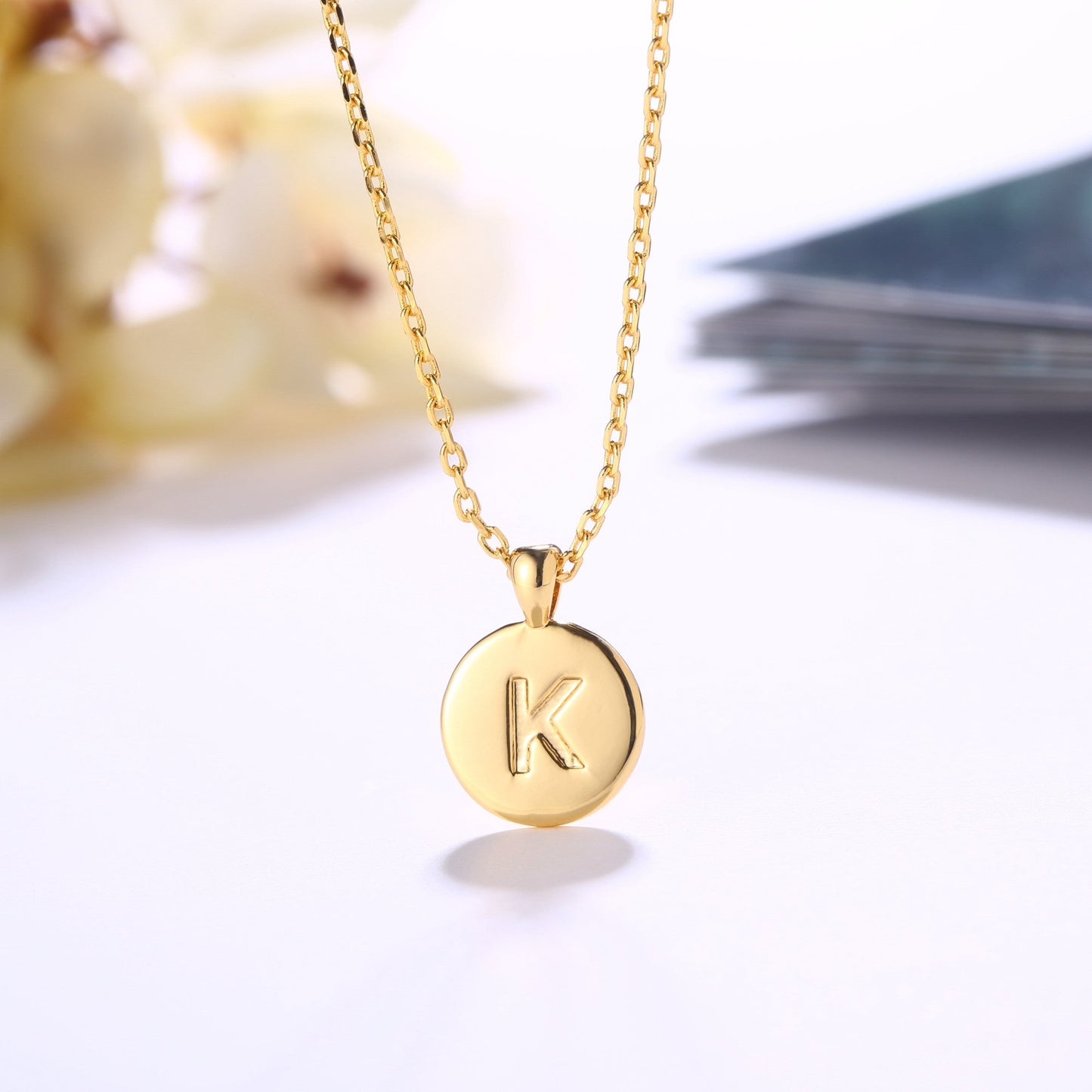 18K Gold Plated Monogram Necklace