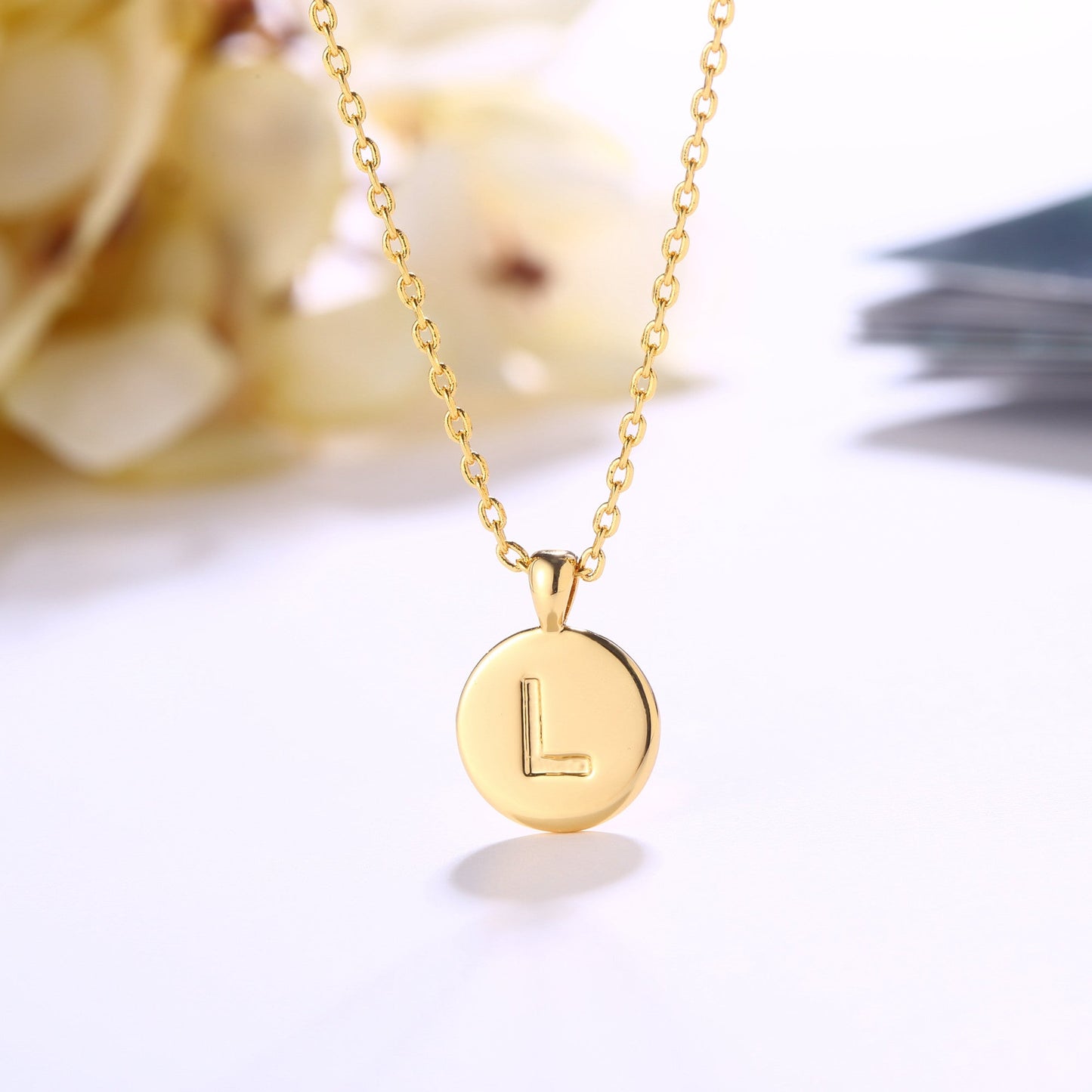 18K Gold Plated Monogram Necklace