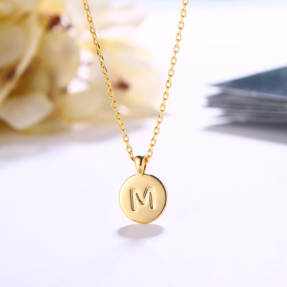 18K Gold Plated Monogram Necklace