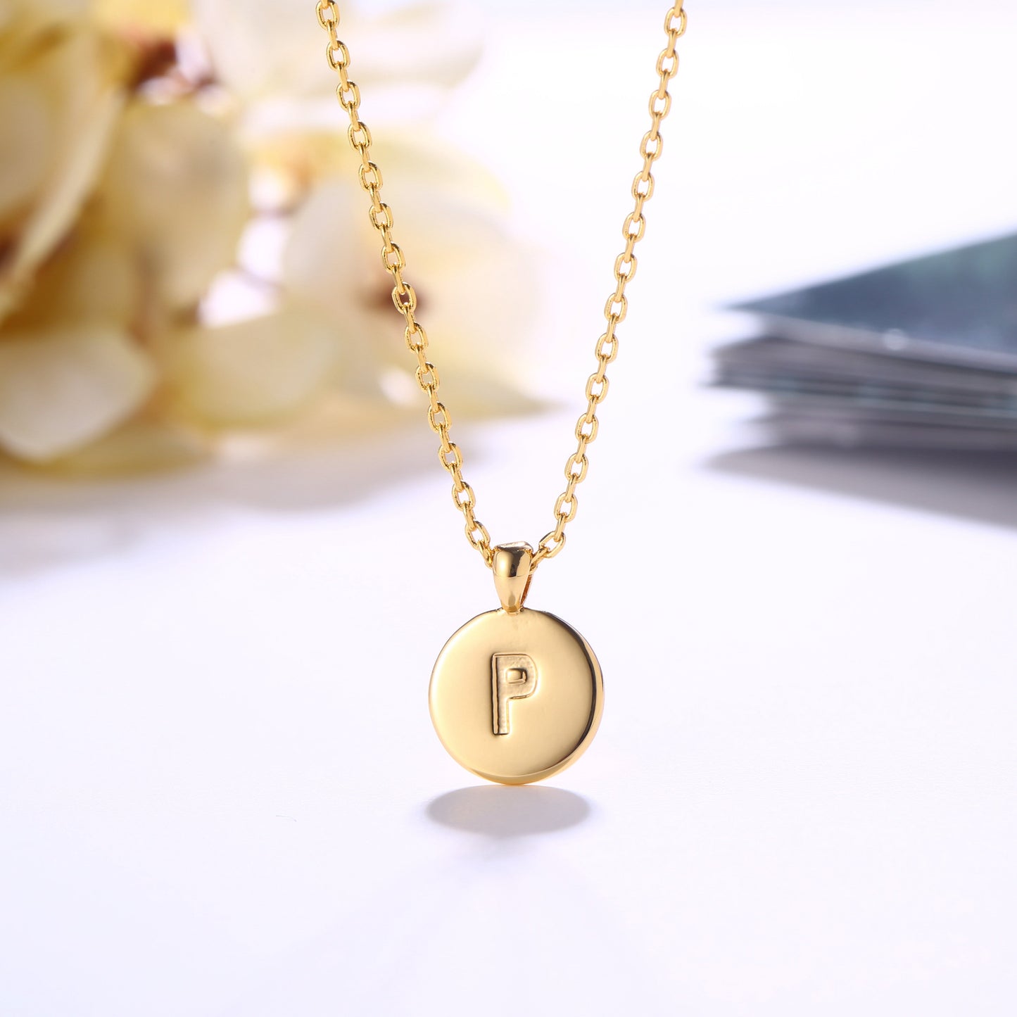 18K Gold Plated Monogram Necklace
