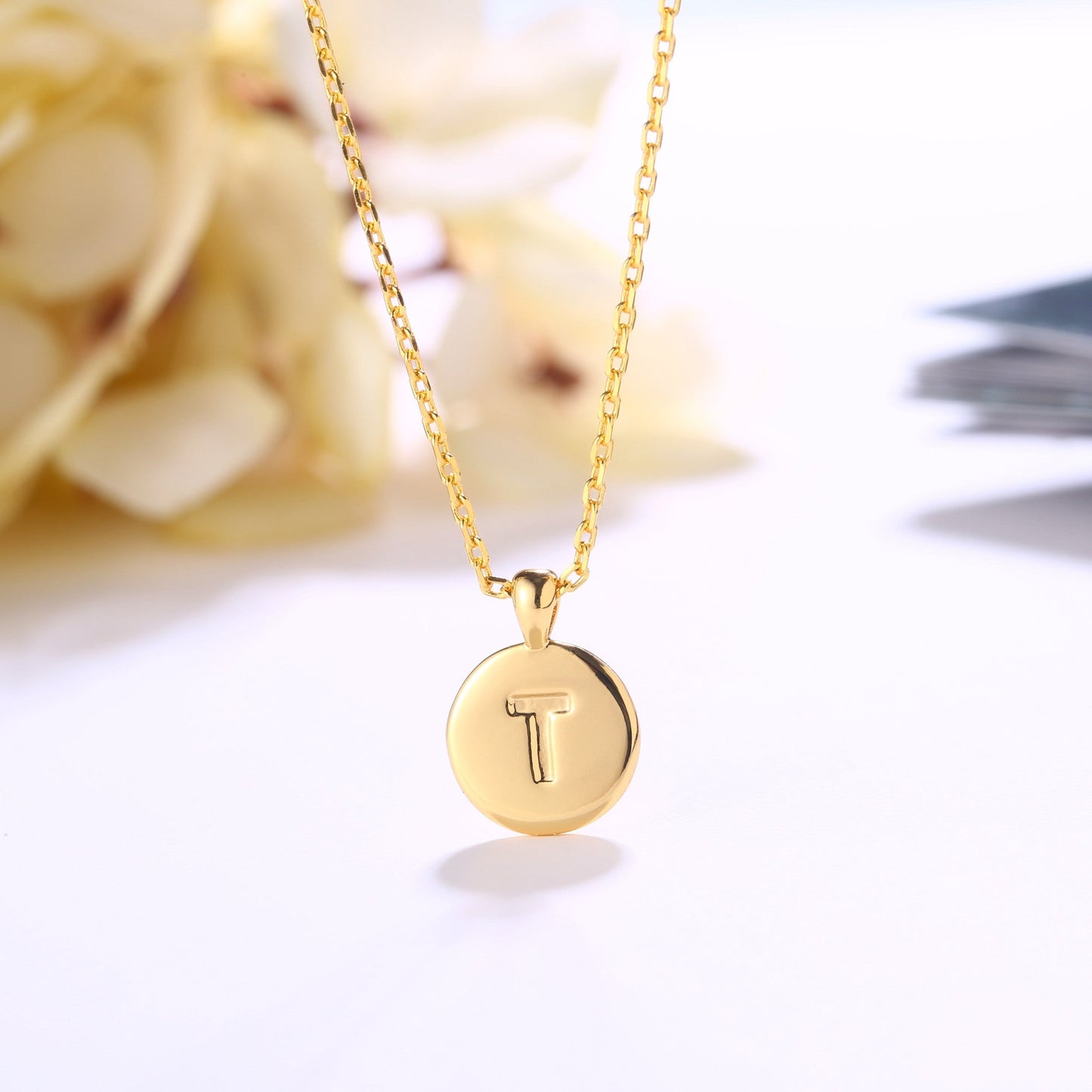 18K Gold Plated Monogram Necklace