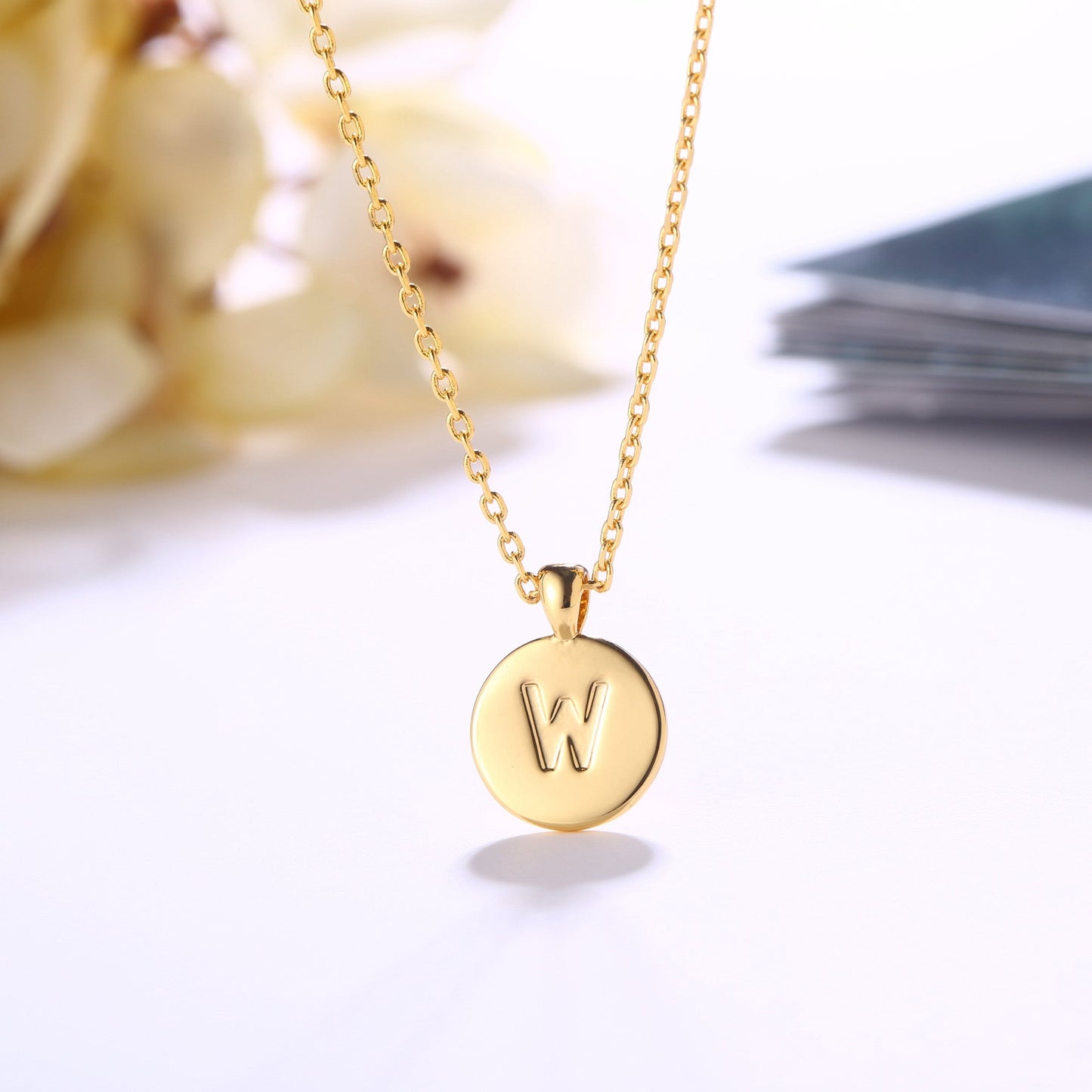 18K Gold Plated Monogram Necklace