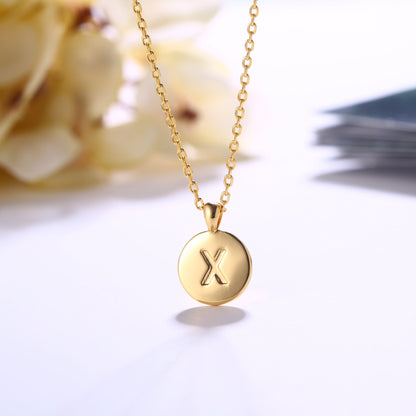 18K Gold Plated Monogram Necklace