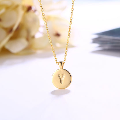 18K Gold Plated Monogram Necklace