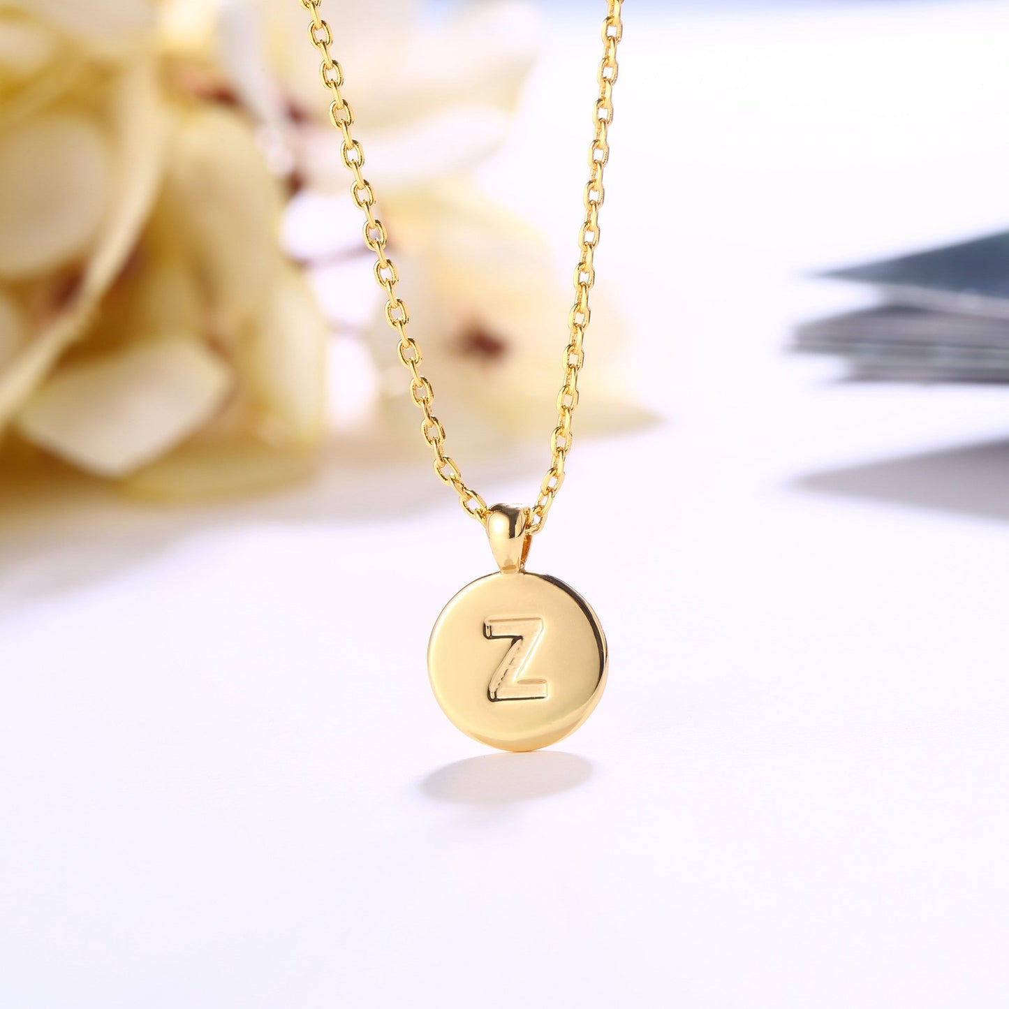 18K Gold Plated Monogram Necklace
