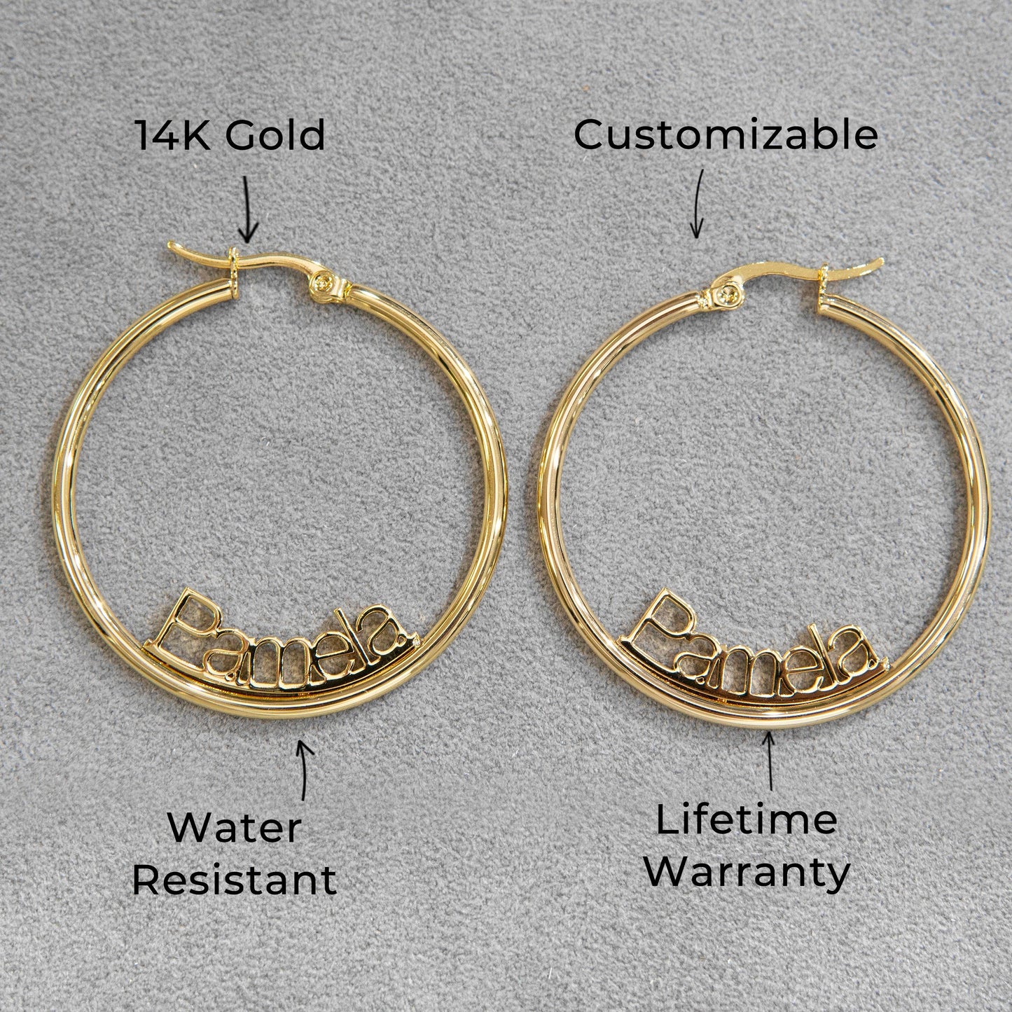Women Jewelry - 14K Gold Hoop Earrings | Style # E19