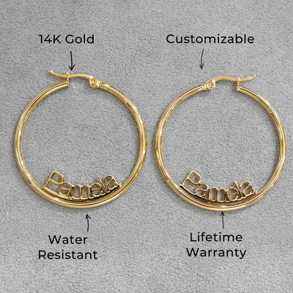 Women Jewelry - 14K Gold Hoop Earrings | Style # E19