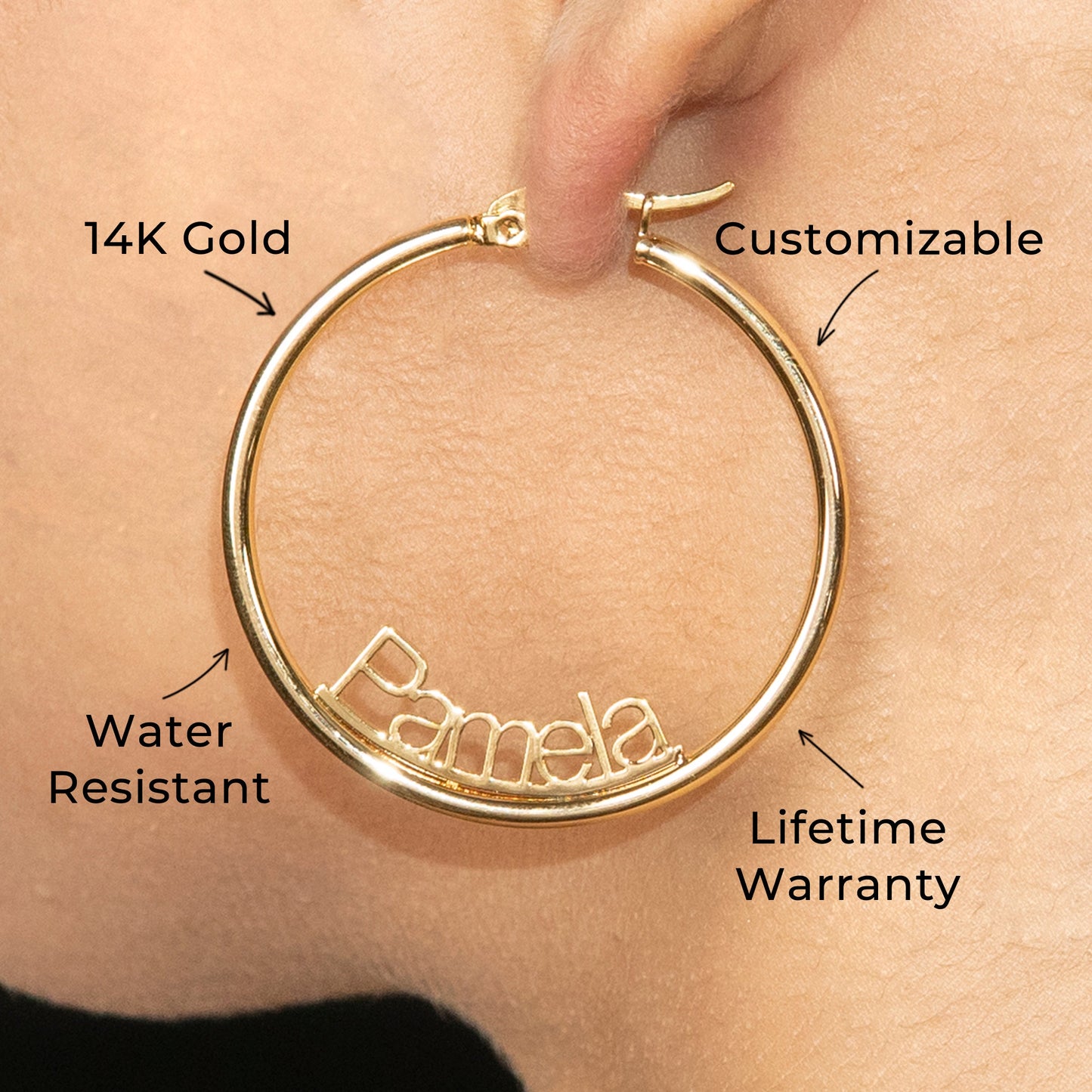 Women Jewelry - 14K Gold Hoop Earrings | Style # E19