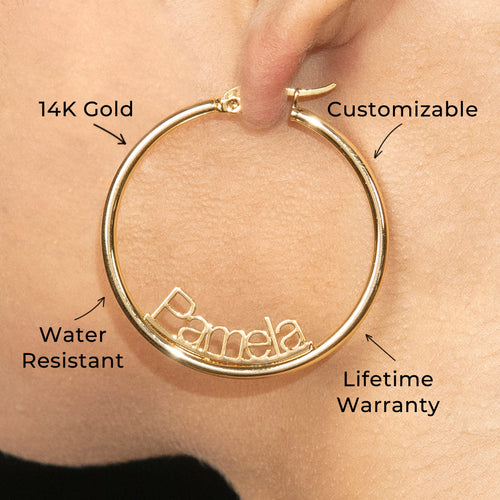 Women Jewelry - 14K Gold Hoop Earrings | Style # E19