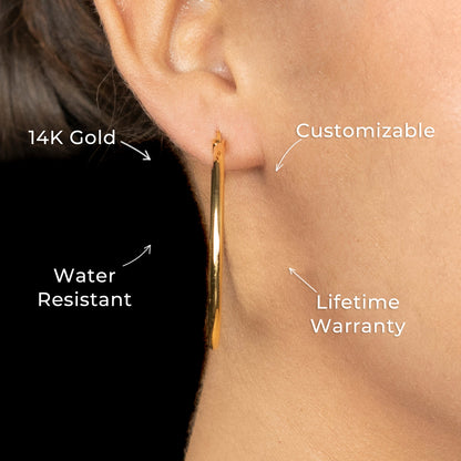 Women Jewelry - 14K Gold Hoop Earrings | Style # E19
