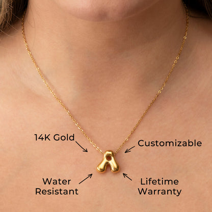 14K Gold Initial Name Necklace | Style #27