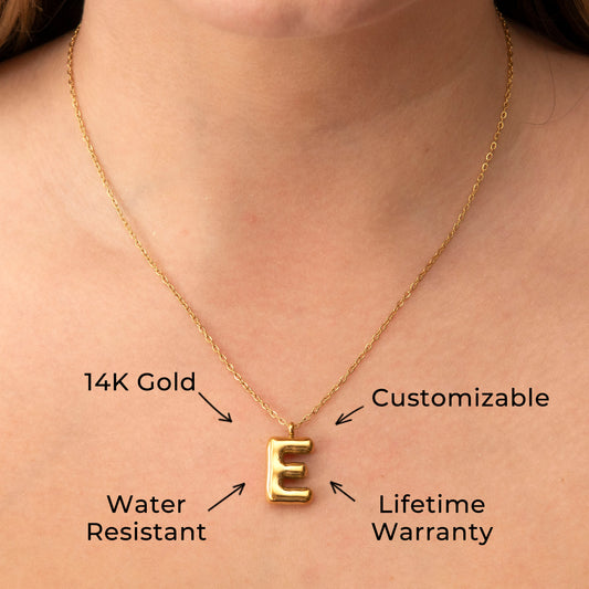 14K Gold Initial Name Necklace | Style #28