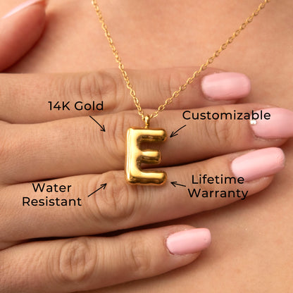 14K Gold Initial Name Necklace | Style #28
