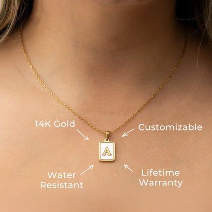 14K Gold Initial Name Necklace | Style #02