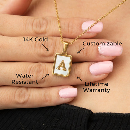 14K Gold Initial Name Necklace | Style #02