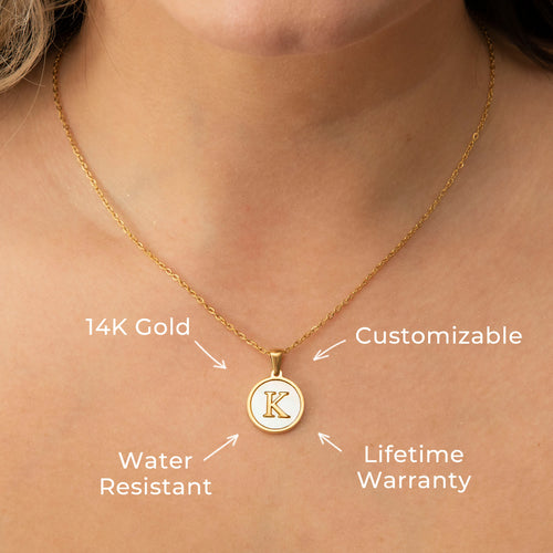 14K Gold Initial Name Necklace | Style #06
