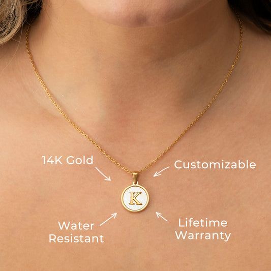 14K Gold Initial Name Necklace | Style #06