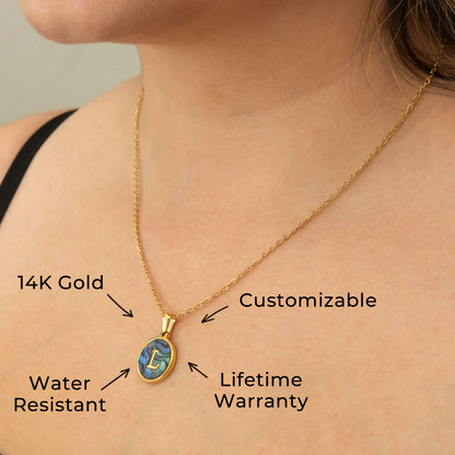 14K Gold Initial Name Necklace | Style #07
