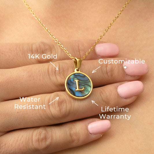 14K Gold Initial Name Necklace | Style #07