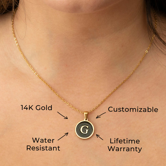 14K Gold Initial Name Necklace | Style #08