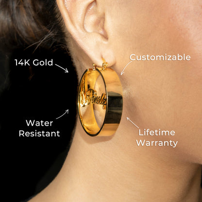 Women Jewelry - 14K Gold Hoop Earrings | Style # E18