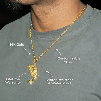 Mens Jewelry - 14K Gold Egyptian Pharaoh Necklace | Appx. 16 Grams