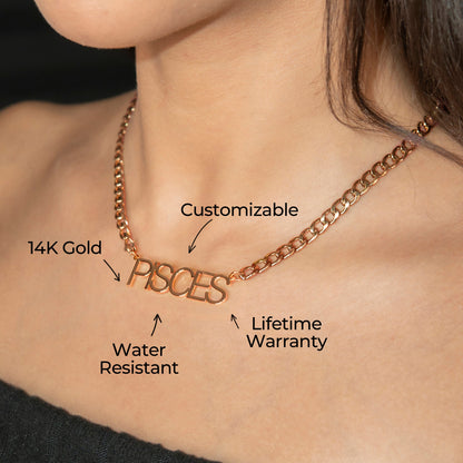 Women Jewelry - Rose Gold Name Necklace | Style # N08