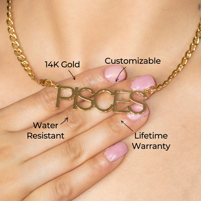 Women Jewelry - Gold Name Necklace | Style # N08