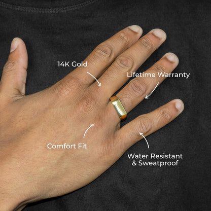 Mens Jewelry - Signet Gold Pinky Ring | 7 Grams