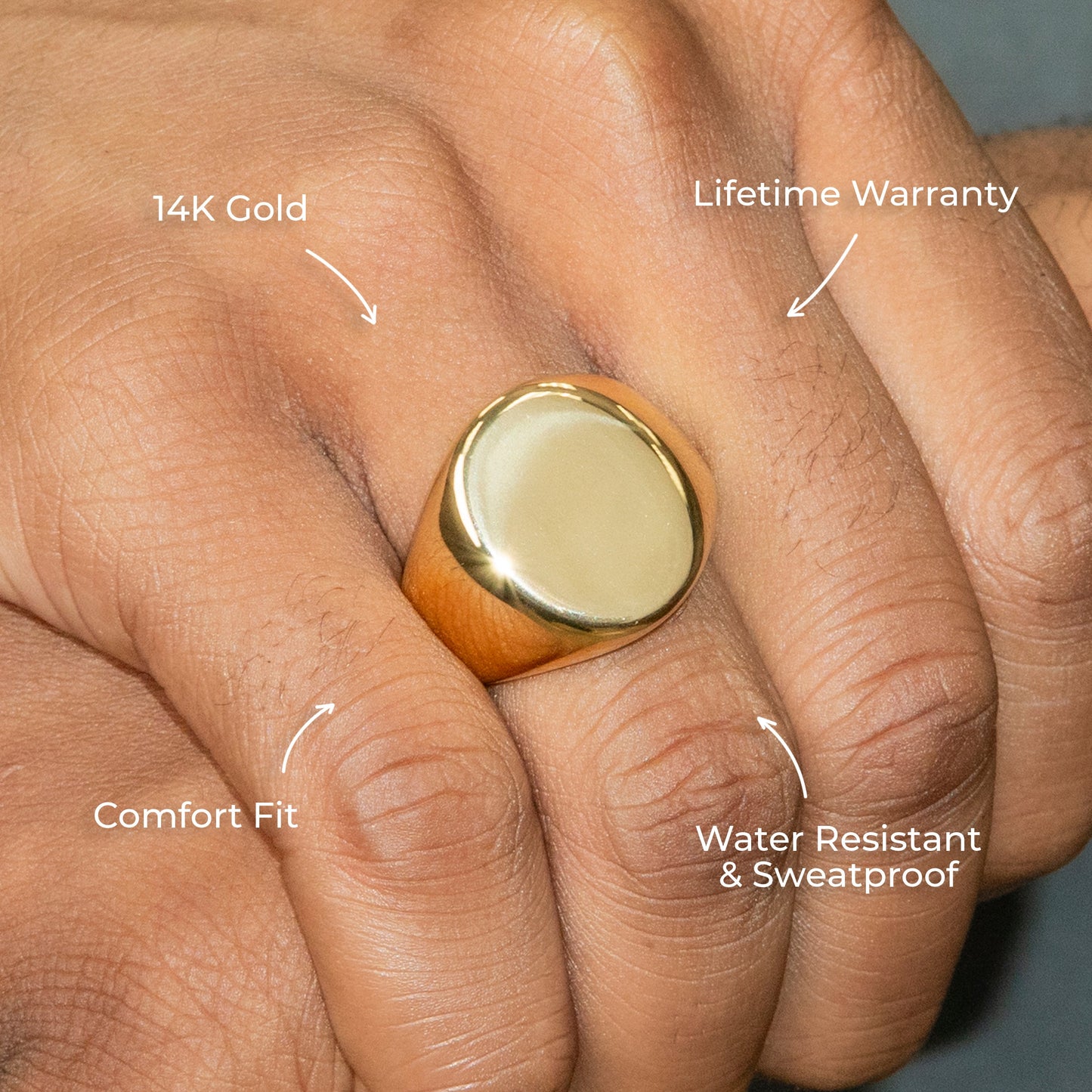 Mens Jewelry - Signet Gold Pinky Ring | 36 Grams