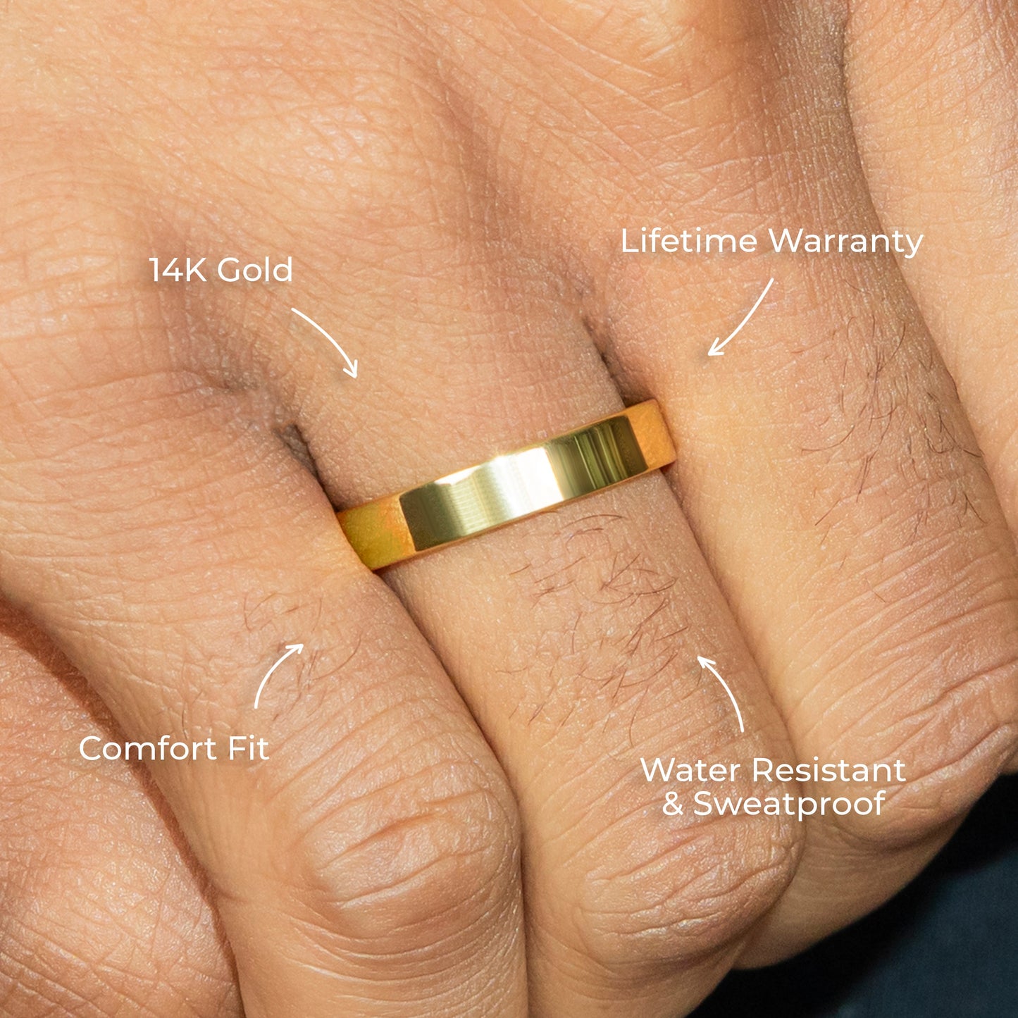 Mens Jewelry - Wedding Band Gold Ring | 3 Grams