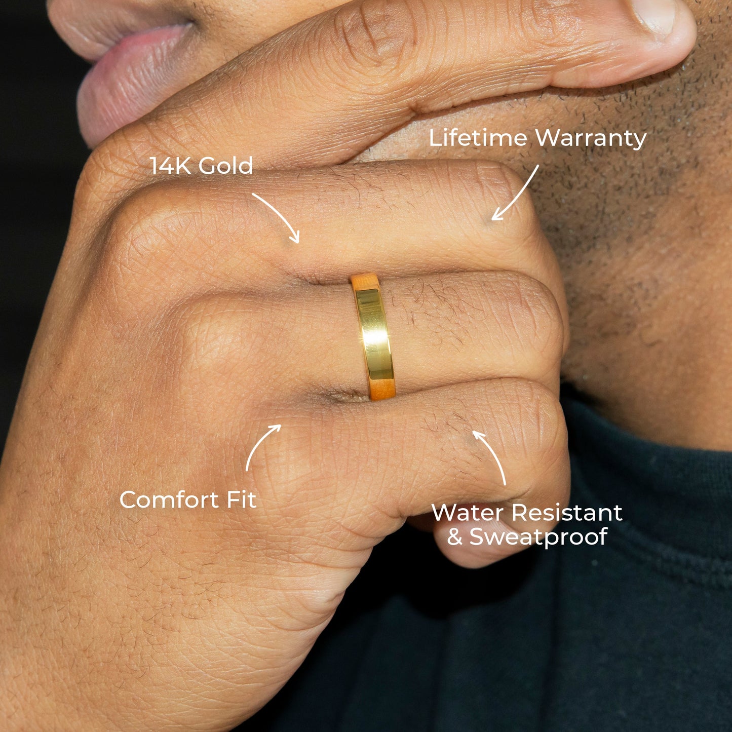 Mens Jewelry - Wedding Band Gold Ring | 3 Grams