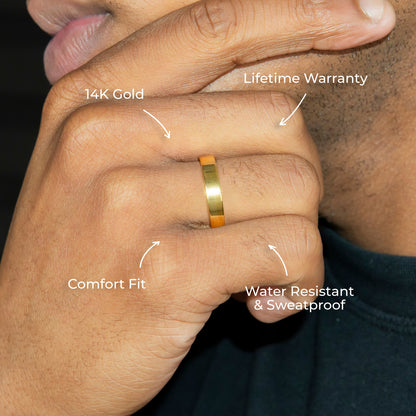 Mens Jewelry - Wedding Band Gold Ring | 3 Grams