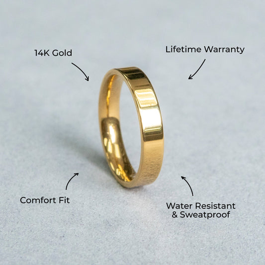 Mens Jewelry - Wedding Band Gold Ring | 3 Grams